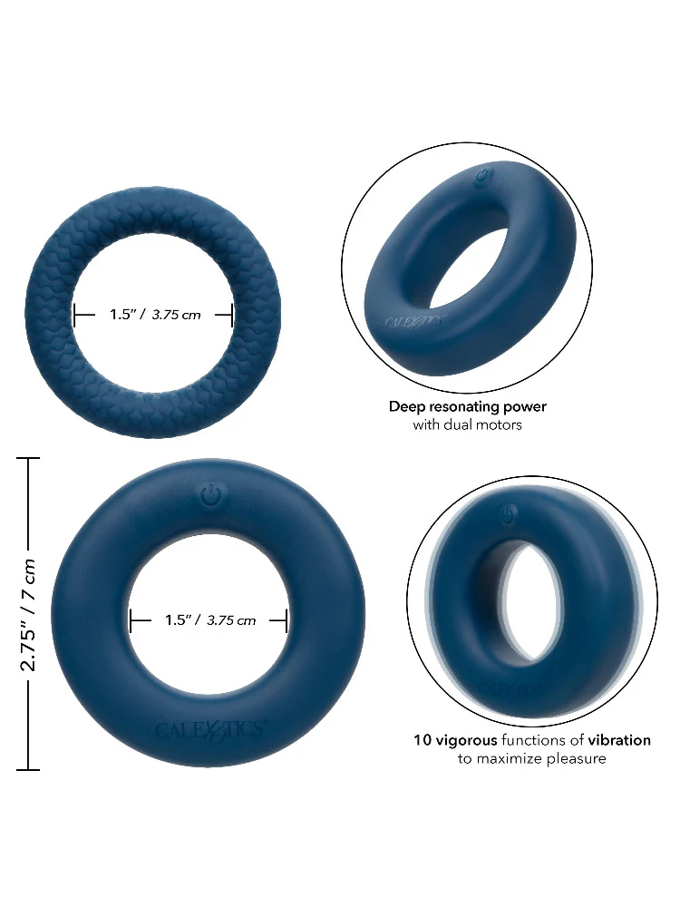 Link Up Optimum Vibrating Cock Ring Set - Image 2