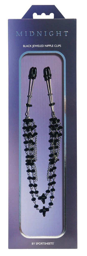 Midnight Jeweled Nipple Clamps - Image 2