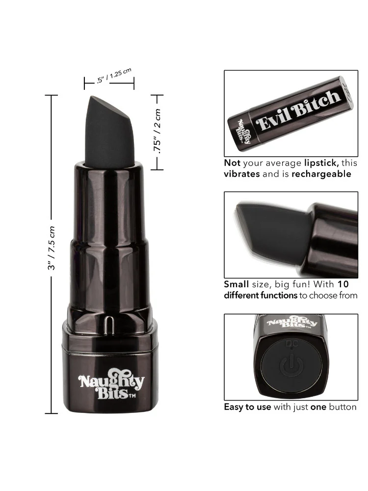 Naughty Bits Evil Bitch Lipstick Vibrator - Image 3