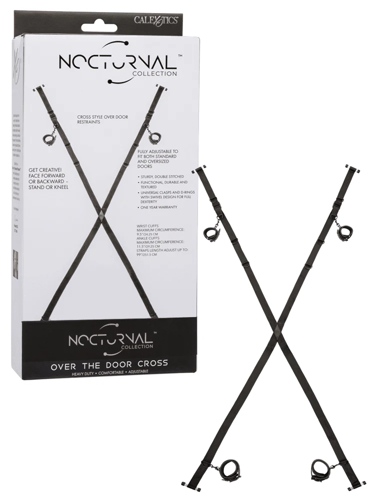 Nocturnal Bondage Collection Over The Door Cross Restraint - Image 2