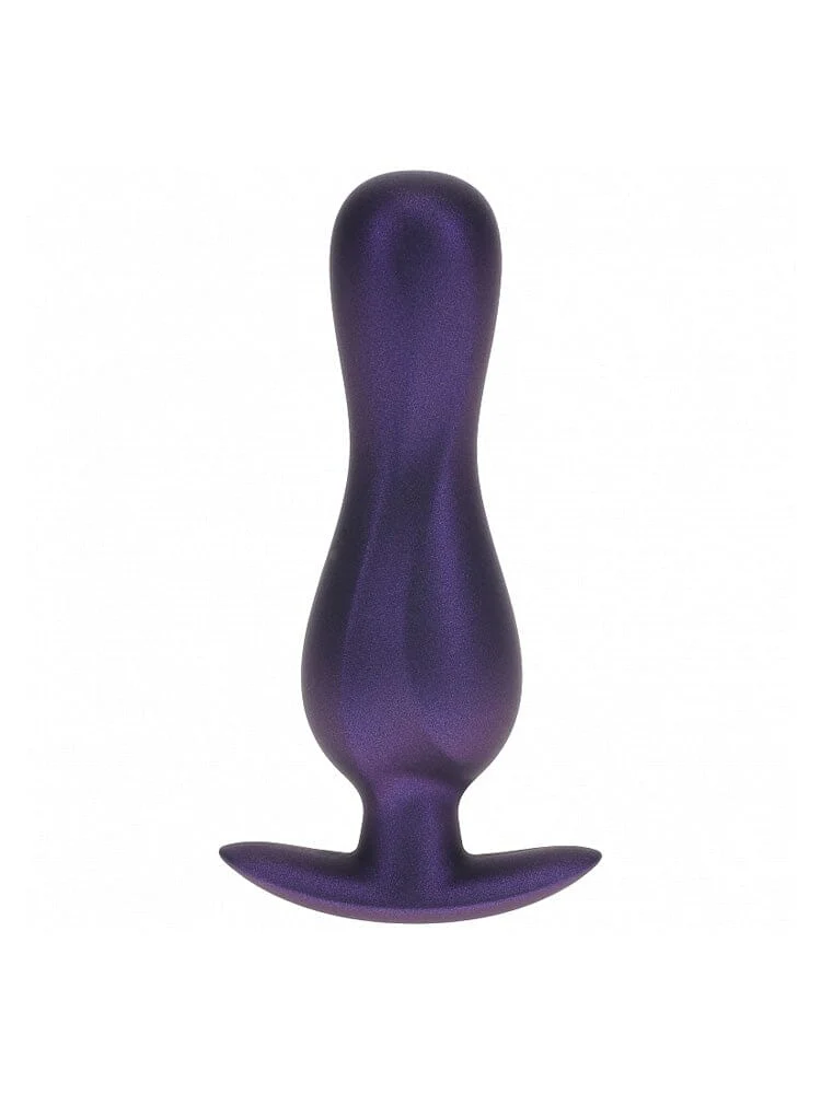 OUCH! Curvy Metallic Purple Silicone Anal Plug