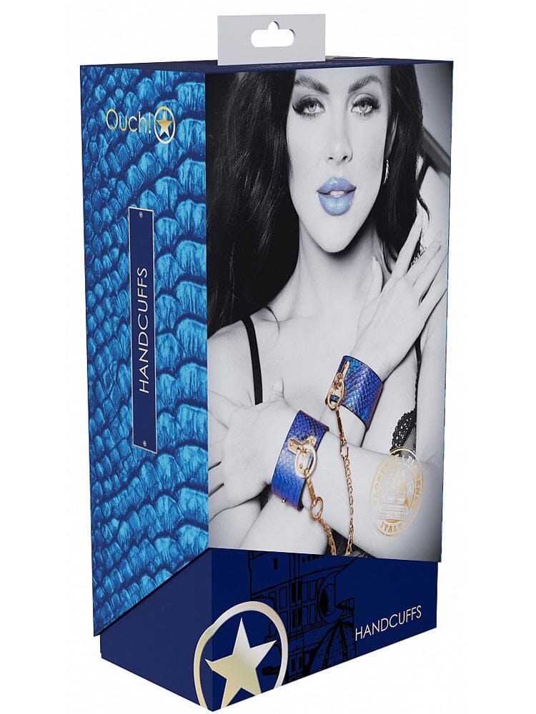 Ouch! International Florence Collection Blue Handcuffs - Image 2
