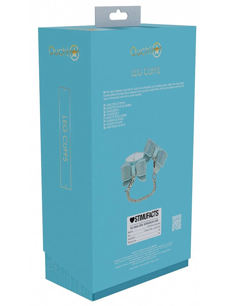 Ouch! International Paris Collection Blue Bow Leg Cuffs - Image 3