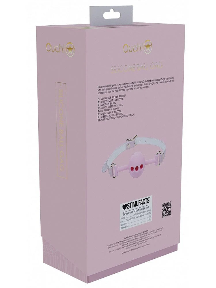 Ouch! International Paris Collection Pink Ball Gag - Image 2