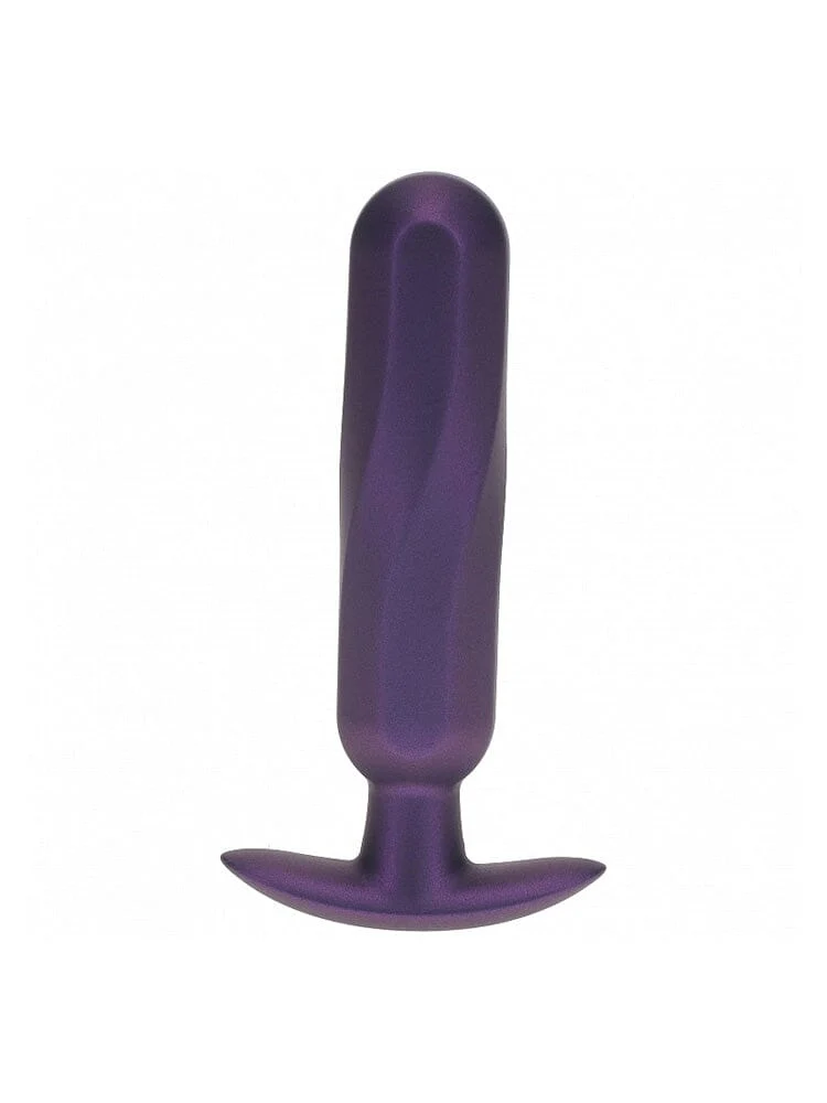 OUCH! Oblong Metallic Purple Silicone Anal Plug