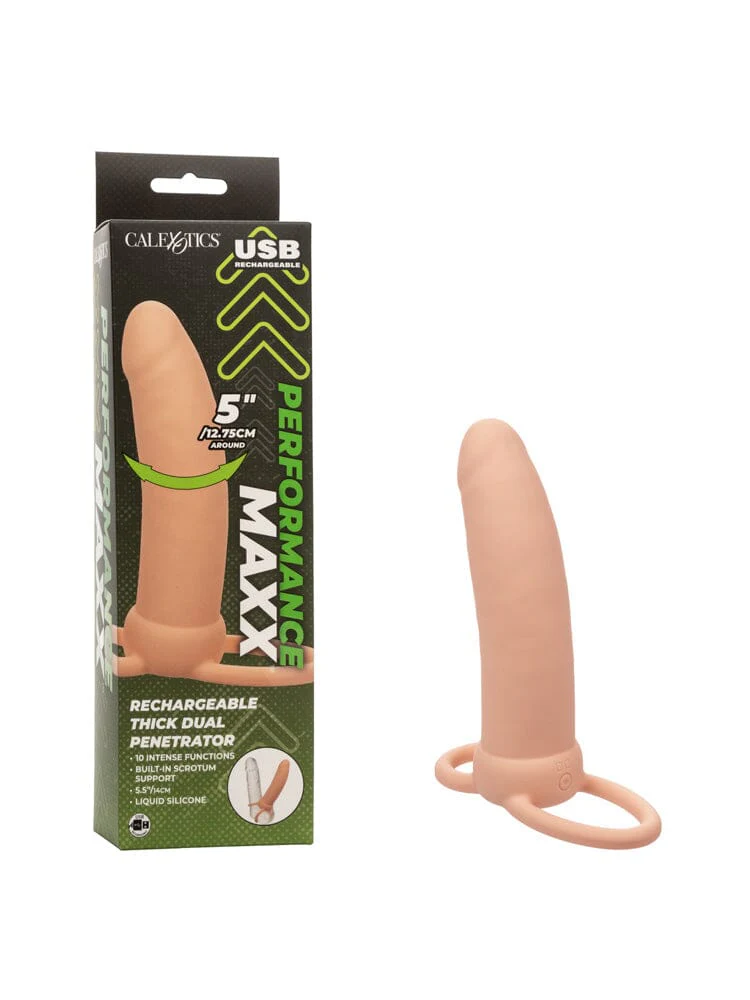 Performance Maxx Rechargeable Thick Dual Penetrator - Ivory - Image 2