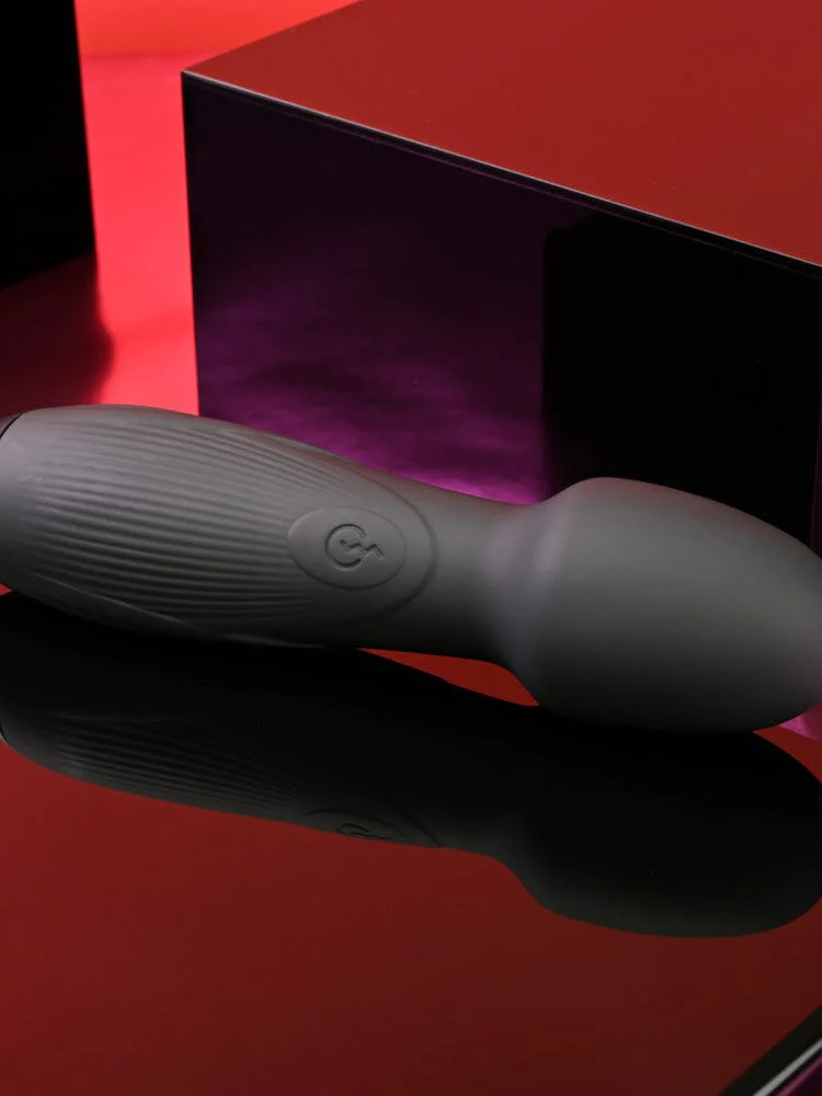 Power Trip Silicone Rechargeable Black Wand Vibrator - Image 2
