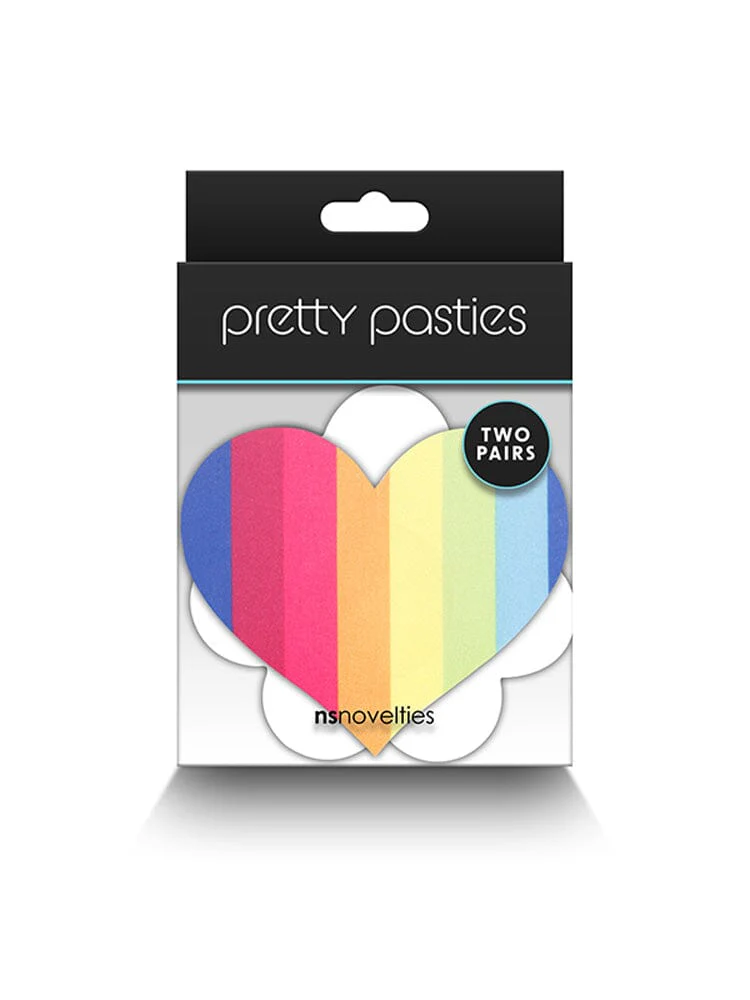 Pretty Pasties 2 Pair Pride Heart & Flower - Image 2