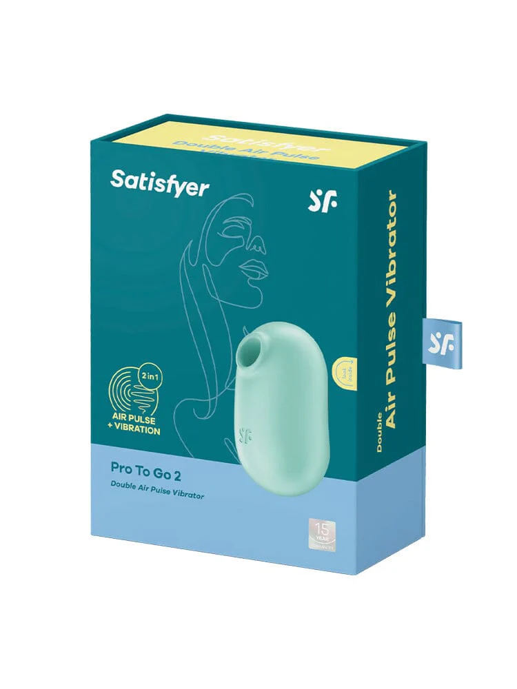 Pro To Go 2 Mint Air Pulse & Vibration Clitoral Stimulator - Image 2