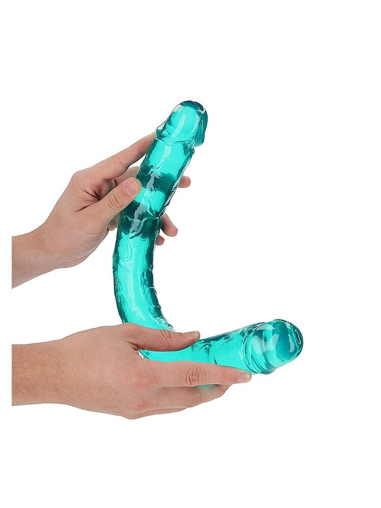 RealRock: Crystal Clear Turquoise 18” Double Ended Dildo - Image 2