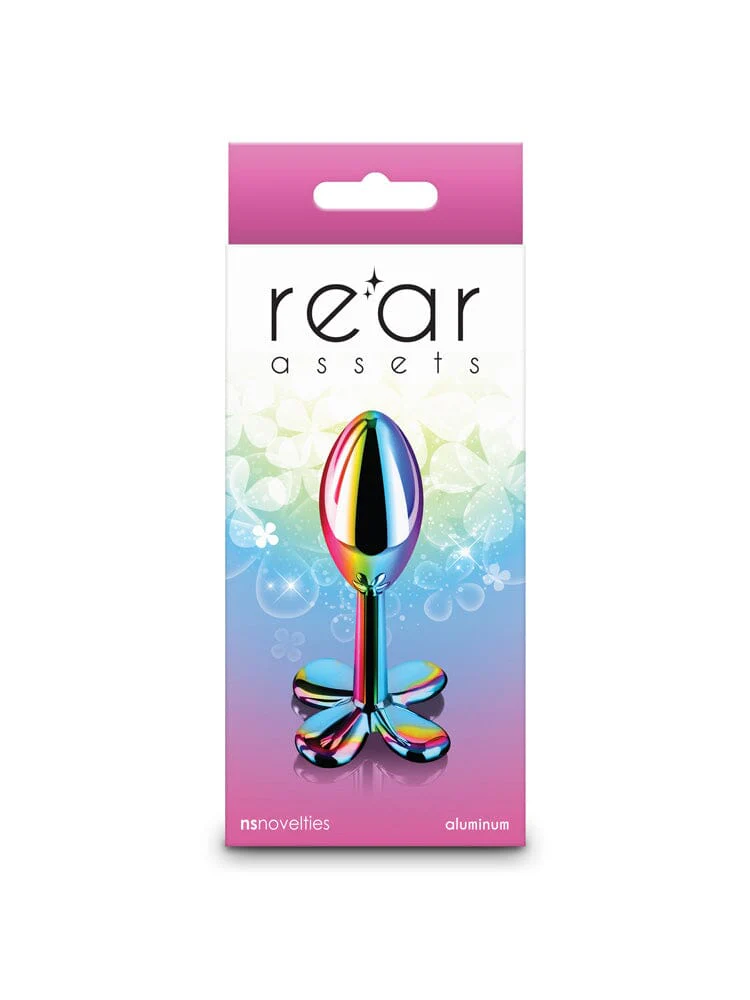 Rear Assets Rainbow 4 Leaf Clover Aluminum Butt Plug - Image 2