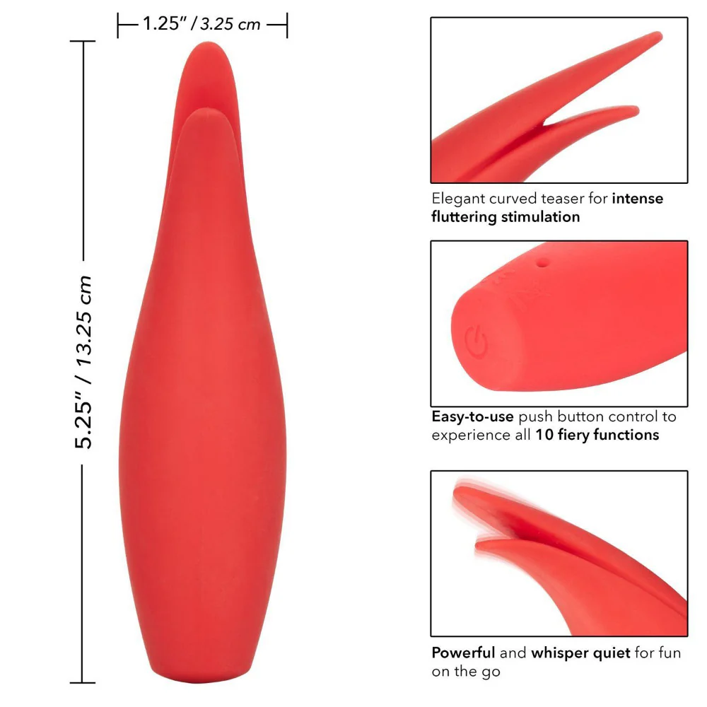 Red Hot Sizzle Rechargeable Massager - Image 3