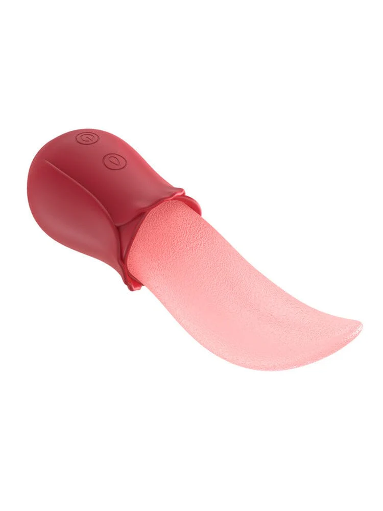 Rose Flickering Tongue Rechargeable Vibrator - Image 2