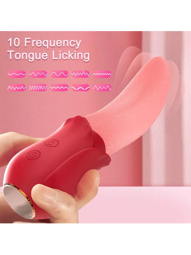 Rose Flickering Tongue Rechargeable Vibrator - Image 4