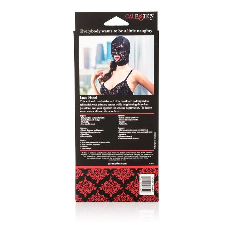Scandal Bondage Open Mouth Lace Hood - Image 3