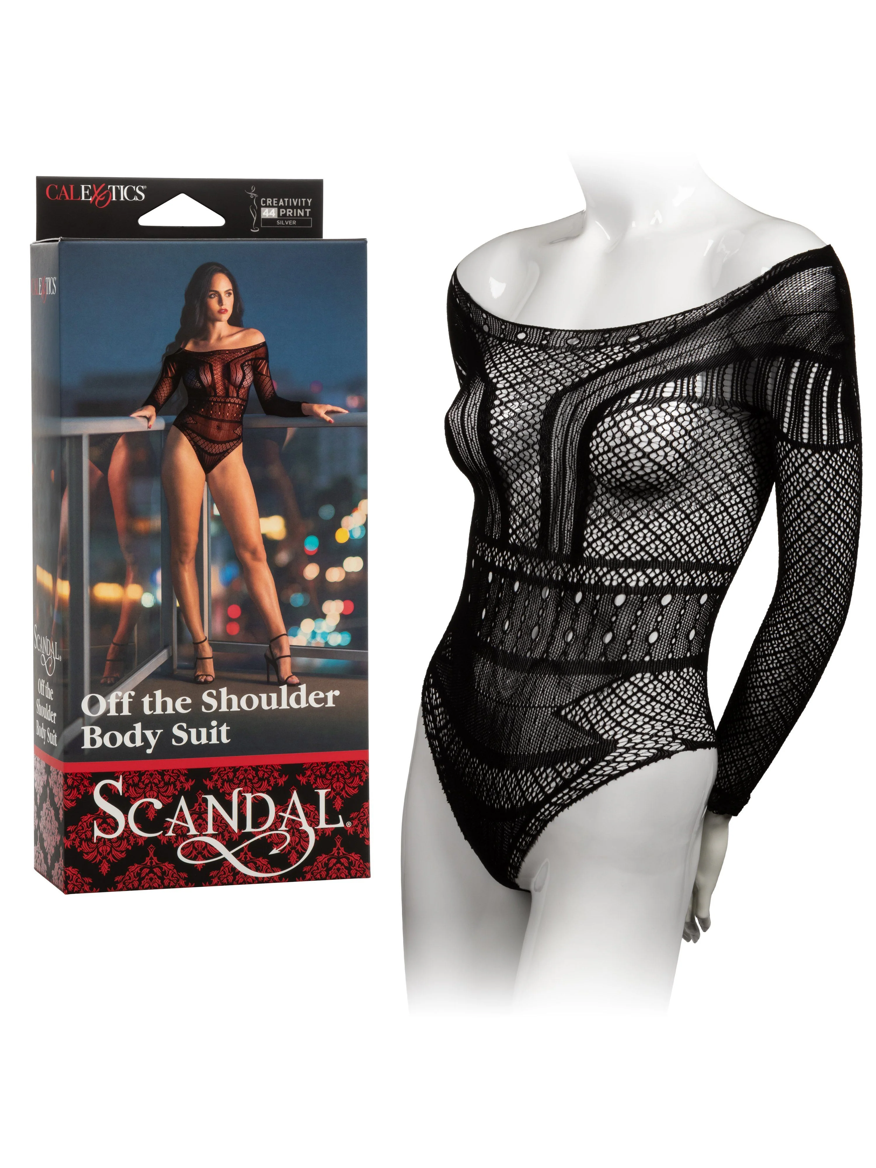 Scandal Off The Shoulder Lace Body Suit - Image 3