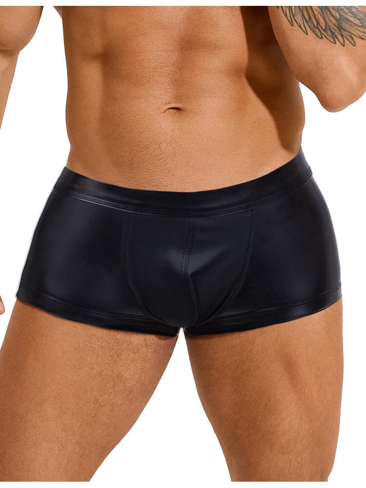 Sexy Leather Hollow Hip Men's Boxer L/XL
