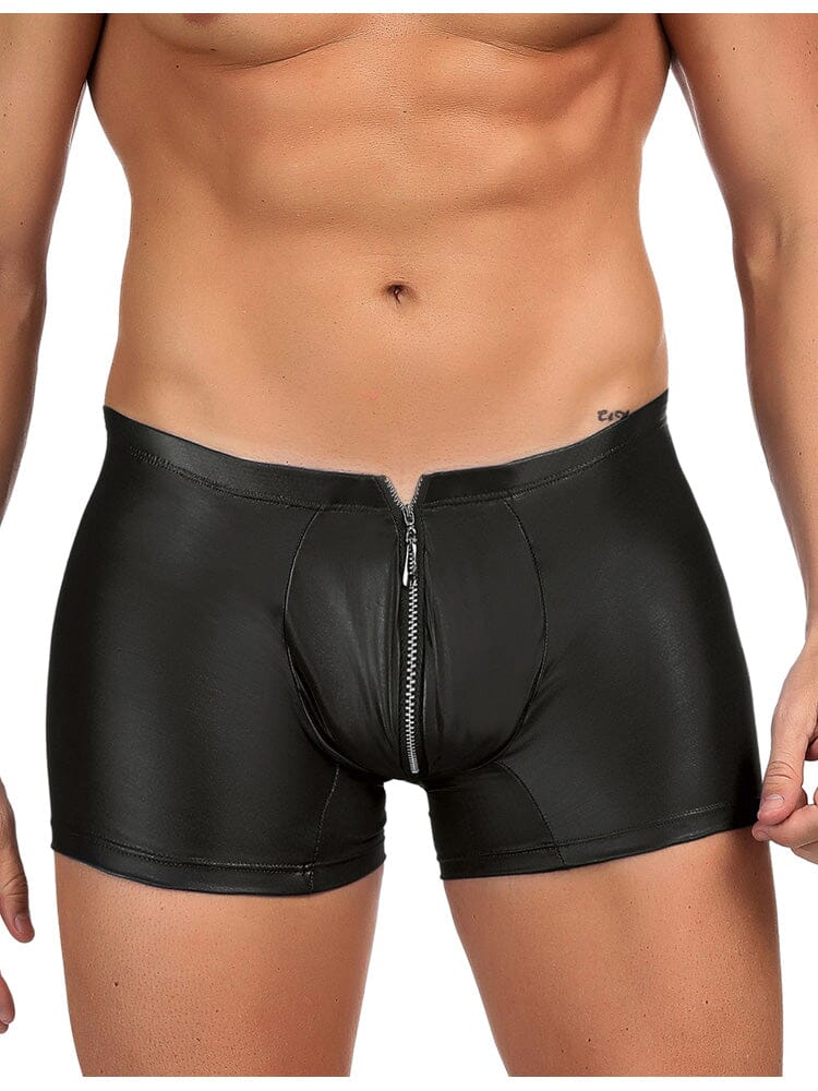 Sexy Men's Zipper Underwear - Black L/XL