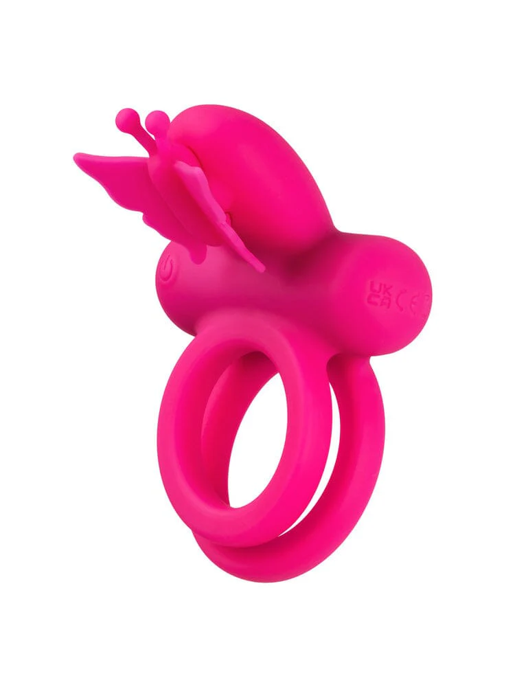 Silicone Rechargeable Butterfly Dual Ring