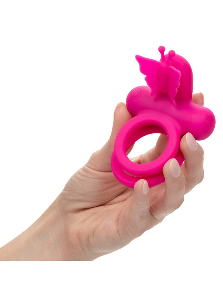 Silicone Rechargeable Butterfly Dual Ring - Image 3