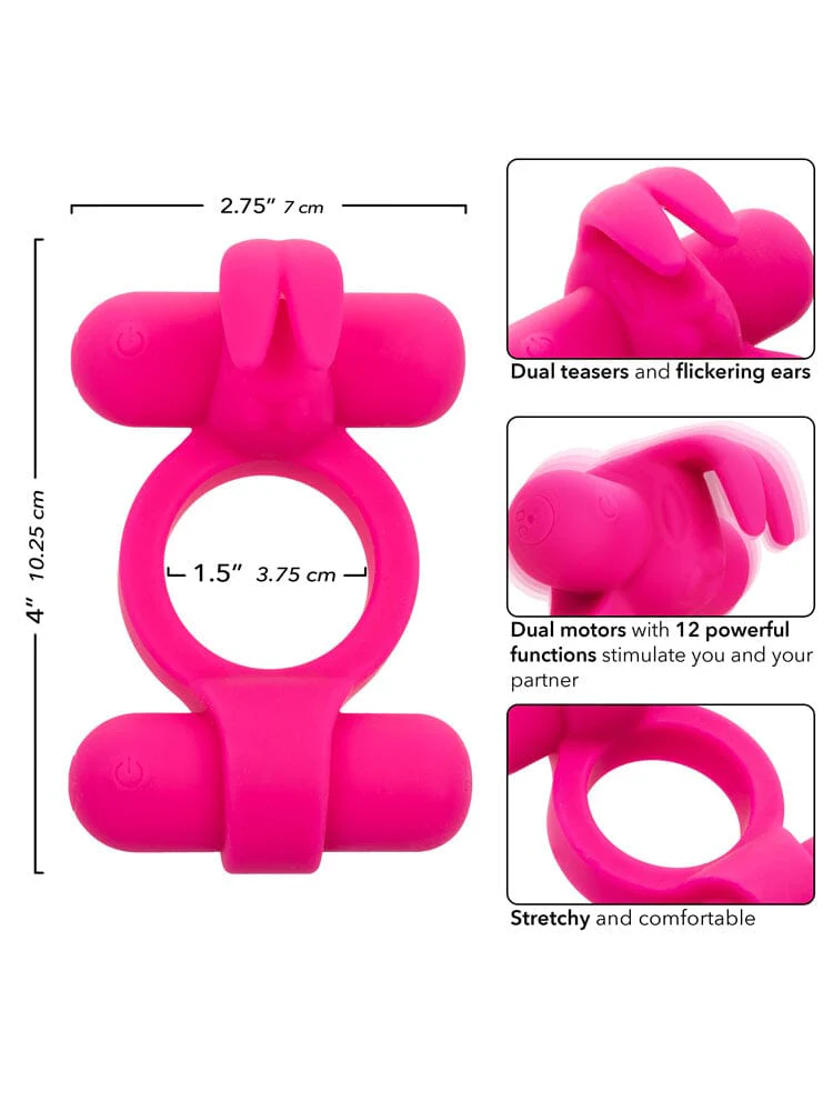 Silicone Rechargeable Rockin’ Rabbit Erection Enhancer - Image 3