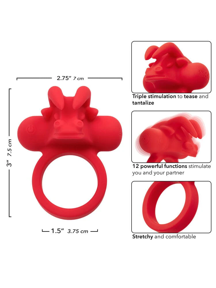 Silicone Rechargeable The Matador Red Erection Enhancer - Image 3