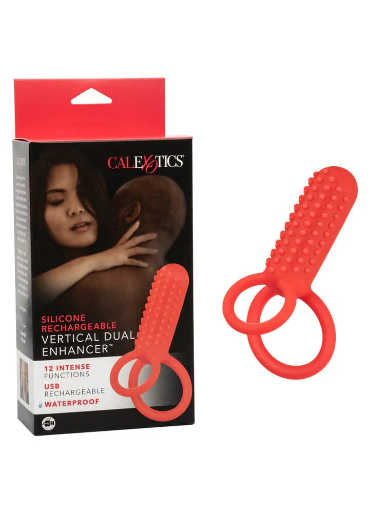 Silicone Rechargeable Vertical Dual Ring - Image 4