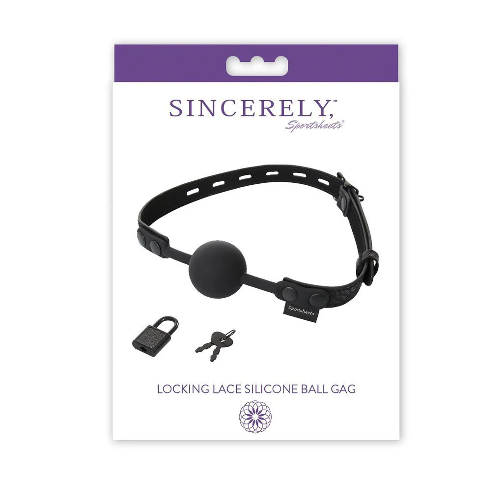 Sincerely Locking Lace Silicone Ball Gag - Image 2