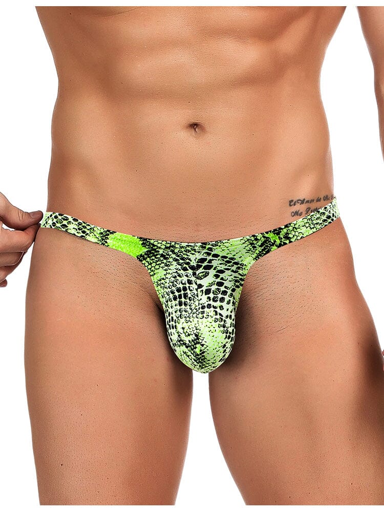 Snakeskin Pattern Men's Thong - M/L - Image 2