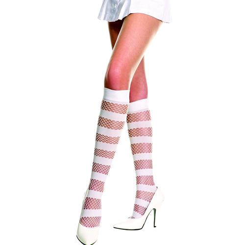 Diamond Net and Opaque Knee High Stockings - Image 2