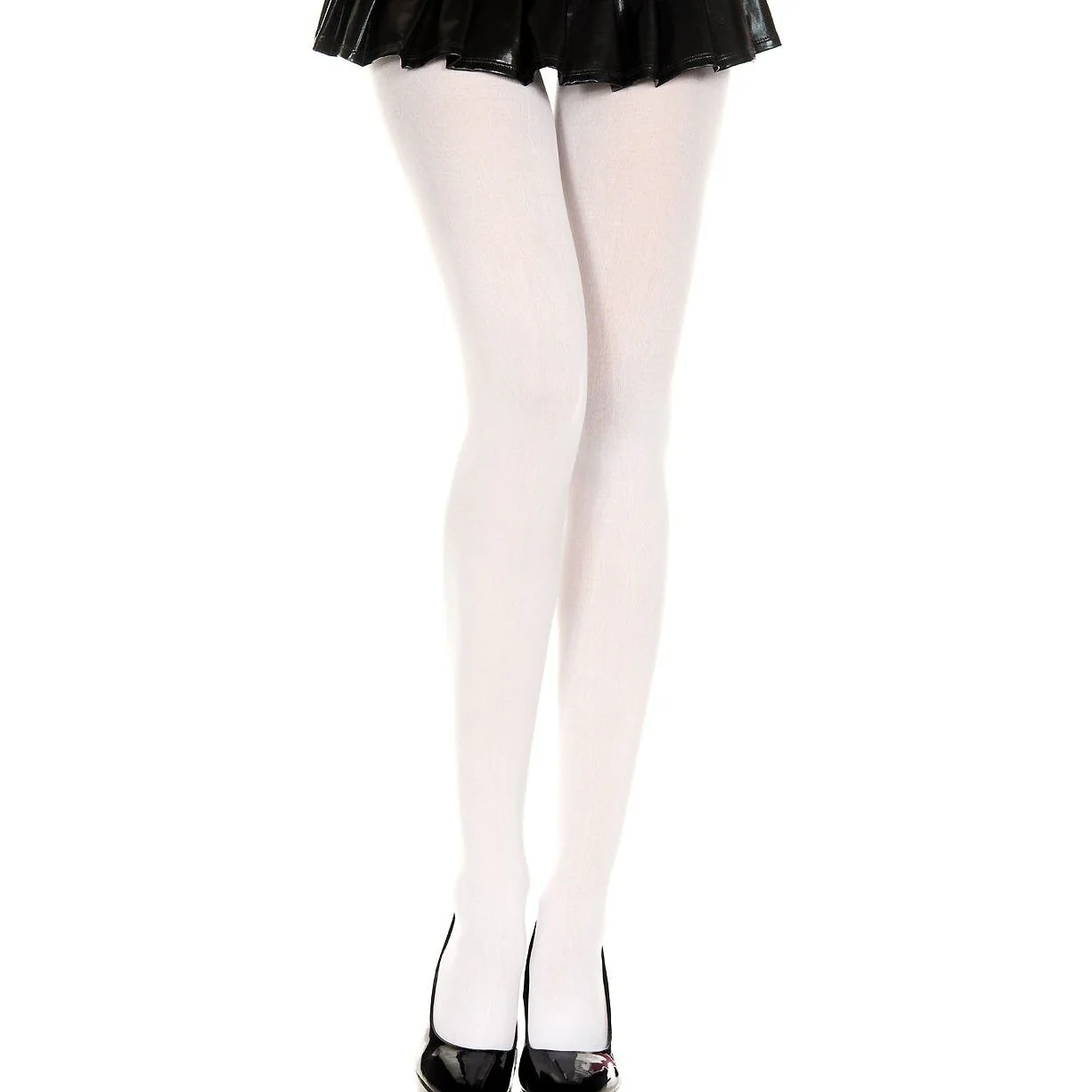 Solid Colour Opaque Nylon Tights - Image 3
