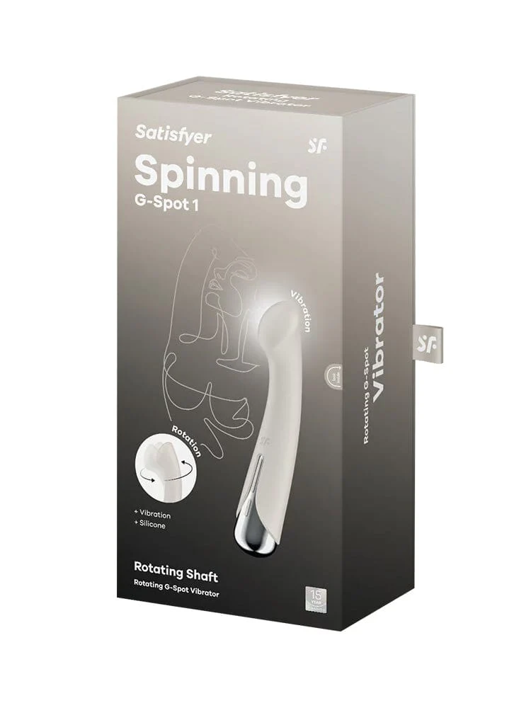 Spinning G-Spot 1 Beige Silicone Rotating Classic Vibrator - Image 2