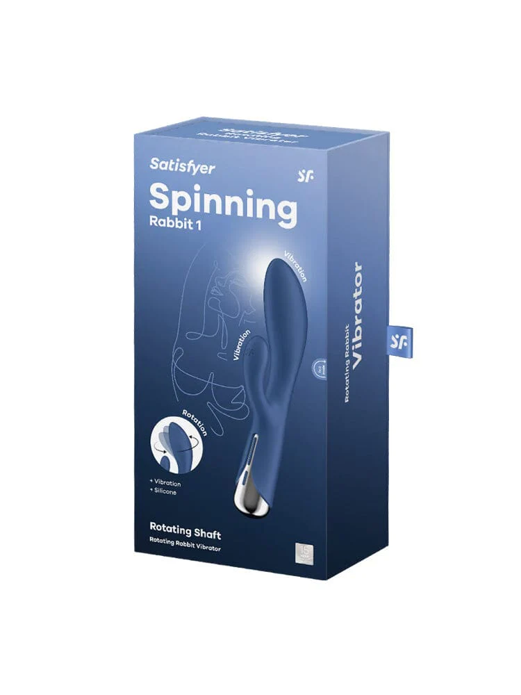Spinning Rabbit 1 Blue Silicone Rotating G-Spot Vibrator - Image 3
