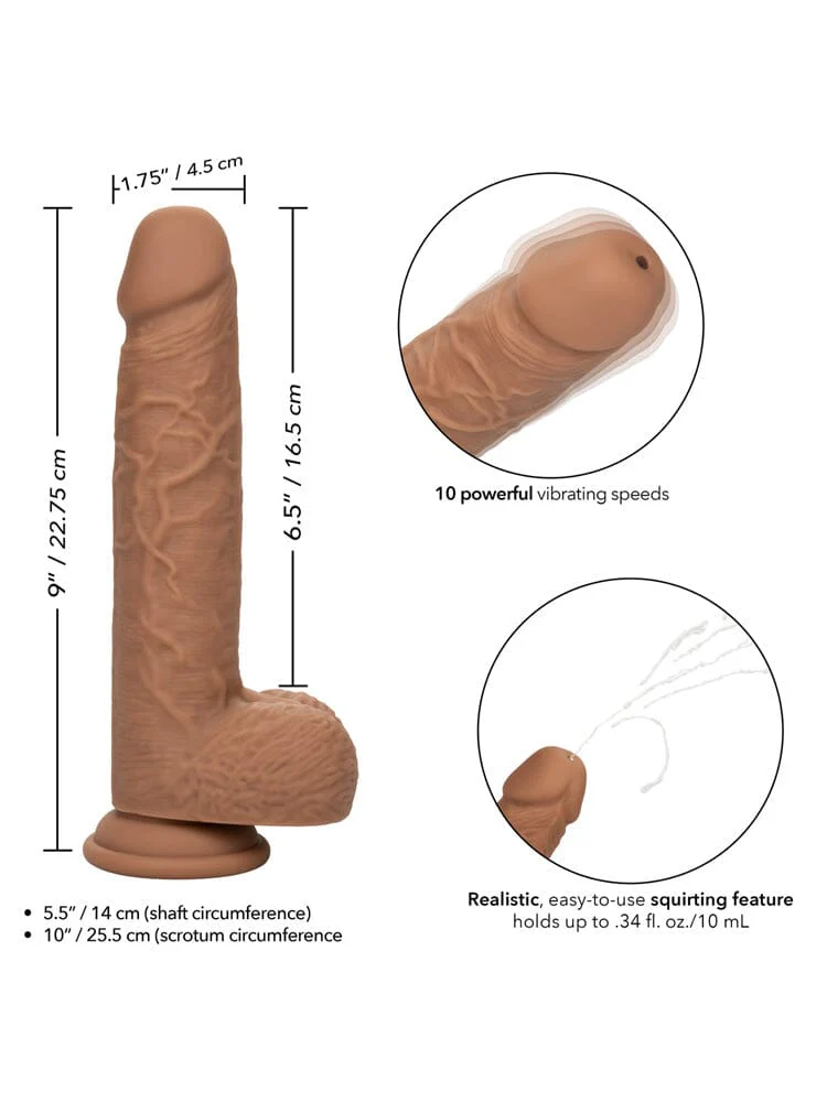 Squirting Fuck Stick Realistic Vibrating Silicone Dildo - Image 3