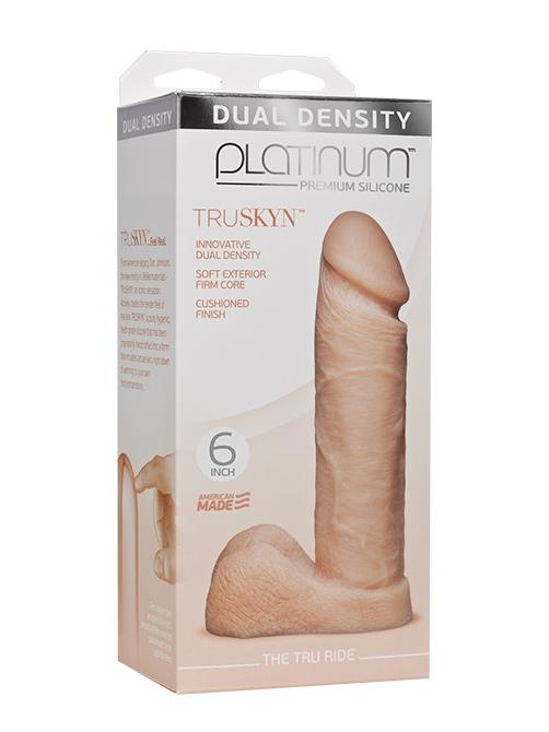 TruSkyn Tru Ride Platinum Silicone Dildo - Image 3