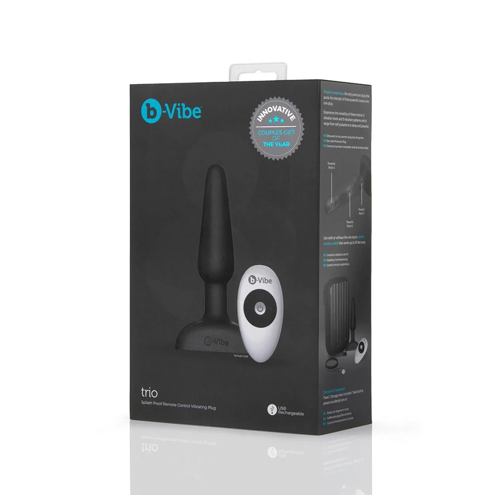 Trio Vibrating Silicone Remote Butt Plug - Image 3