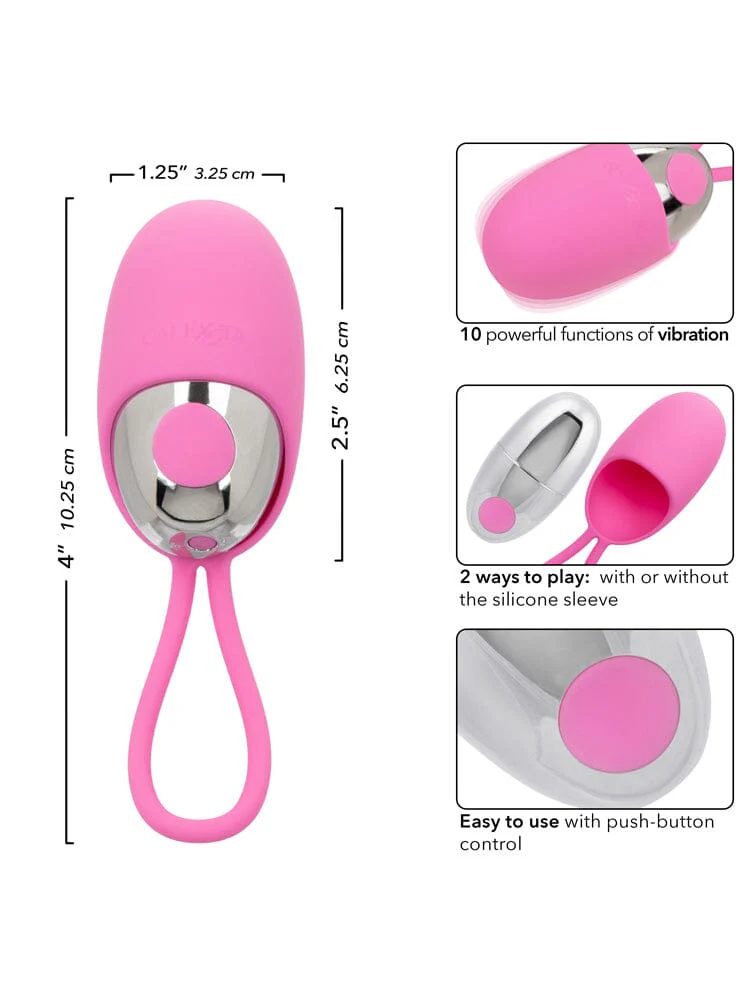 Turbo Buzz Removable Silicone Sleeve Egg Bullet Vibrator - Image 3