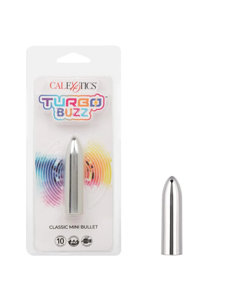 Turbo Buzz Silver Rechargeable Classic Bullet Vibrator - Image 2