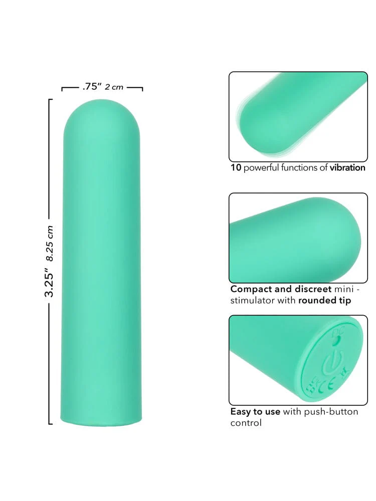 Turbo Buzz Green Rounded Bullet Rechargeable Vibrator - Image 2