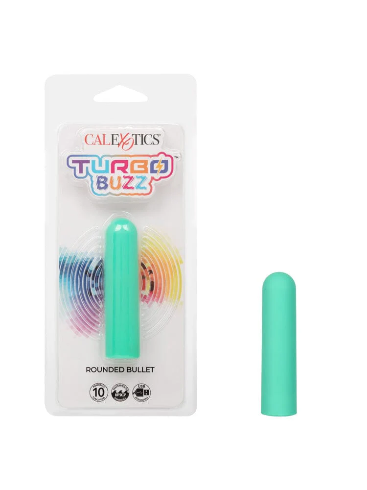 Turbo Buzz Green Rounded Bullet Rechargeable Vibrator - Image 3