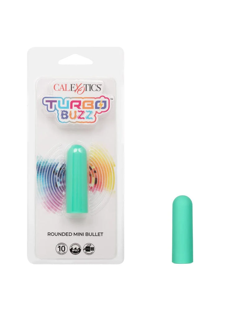 Turbo Buzz Green Rounded Mini Bullet Rechargeable Vibrator - Image 3