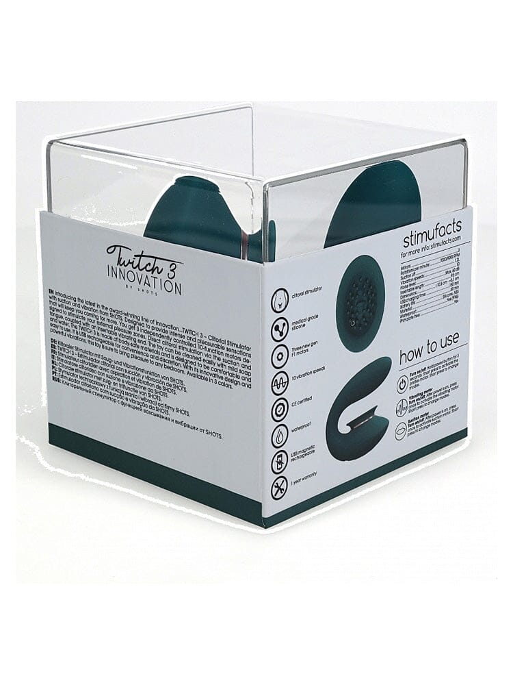 Twitch 3 - Clitoral Suction Egg Vibrator - Forest Green - Image 3