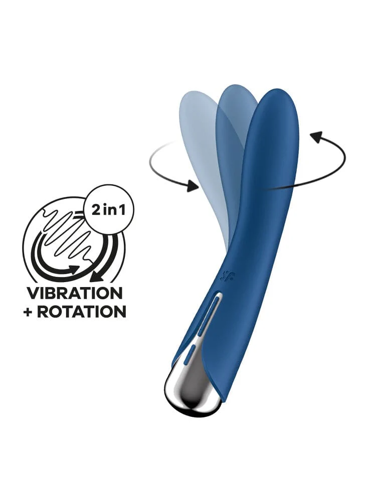 Spinning Vibe 1 Blue Silicone Rotating G-Spot Vibrator - Image 2