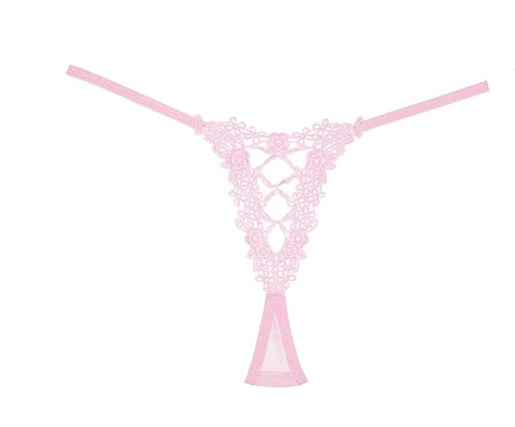What the Flirt Mesh Thong - Pink O/S - Image 2